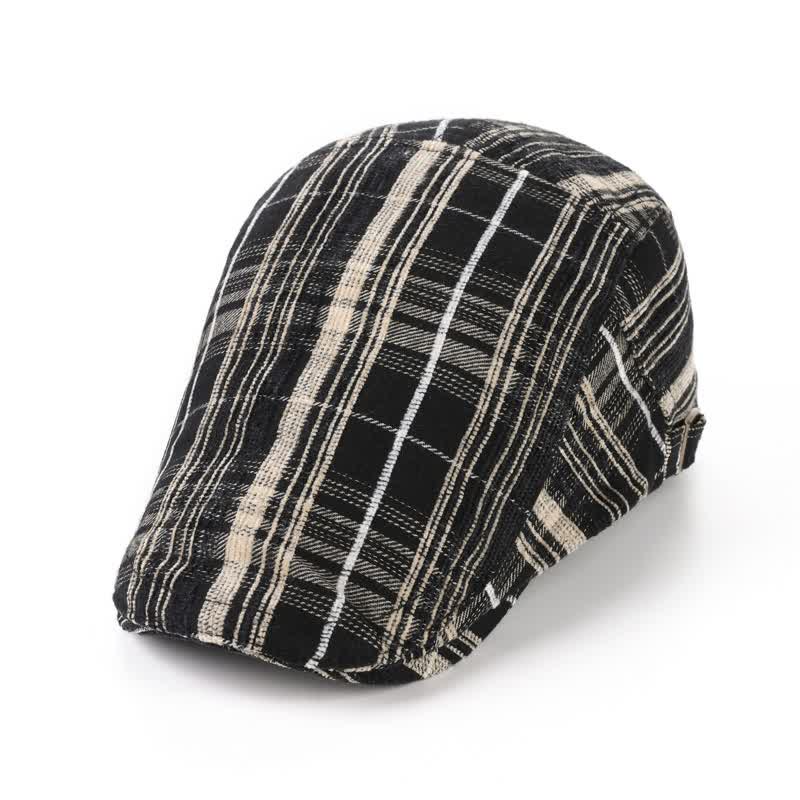Scotticize Style Checkered Peaked Beret Hat - Image 3