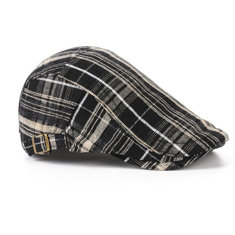 Scotticize Style Checkered Peaked Beret Hat - Image 4