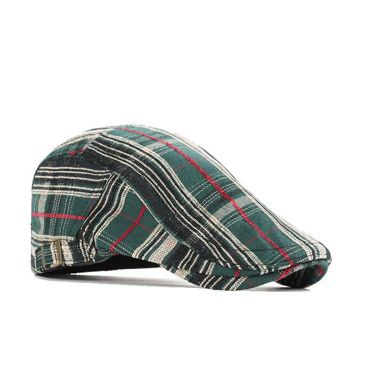 Scotticize Style Checkered Peaked Beret Hat - Image 6