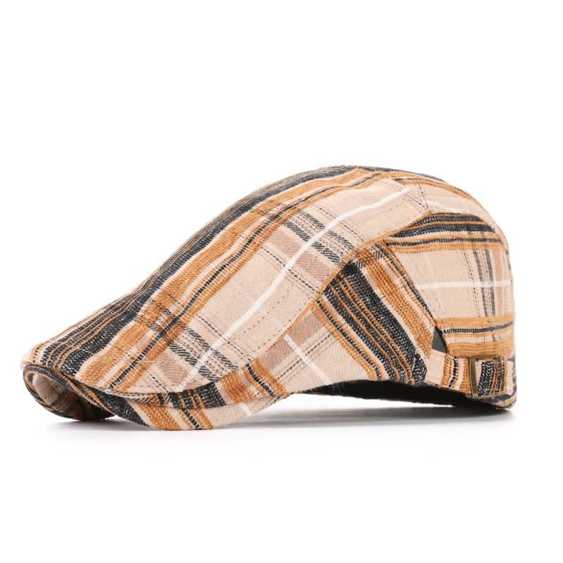 Scotticize Style Checkered Peaked Beret Hat - Image 7