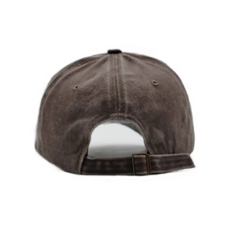 Shark Embroidered Retro Frayed Edge Washed Baseball Cap - Image 13
