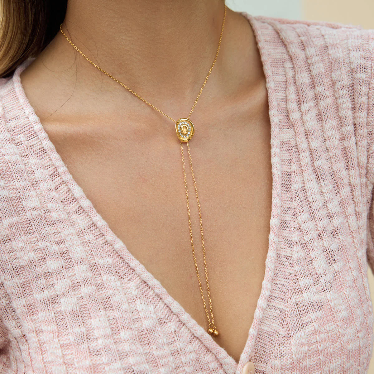 Shine Rhinestone Western Cowboy Hat-Shape Necklace