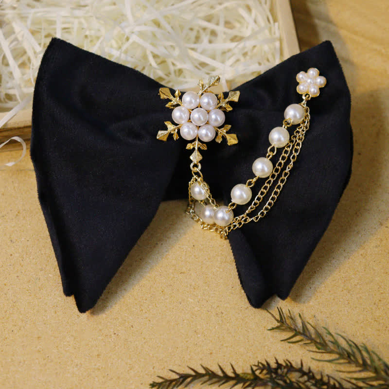 Shining Rhinestone Black Velvet Bow Ties Bundle Set - Image 3