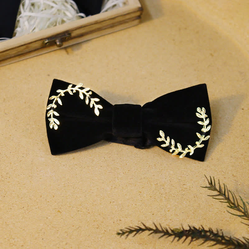 Shining Rhinestone Black Velvet Bow Ties Bundle Set - Image 6