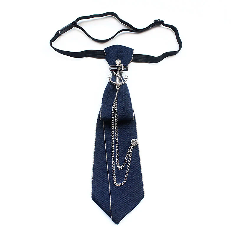 Ship Anchor Pre-tied Unisex Necktie With Adjustable Band - Image 4