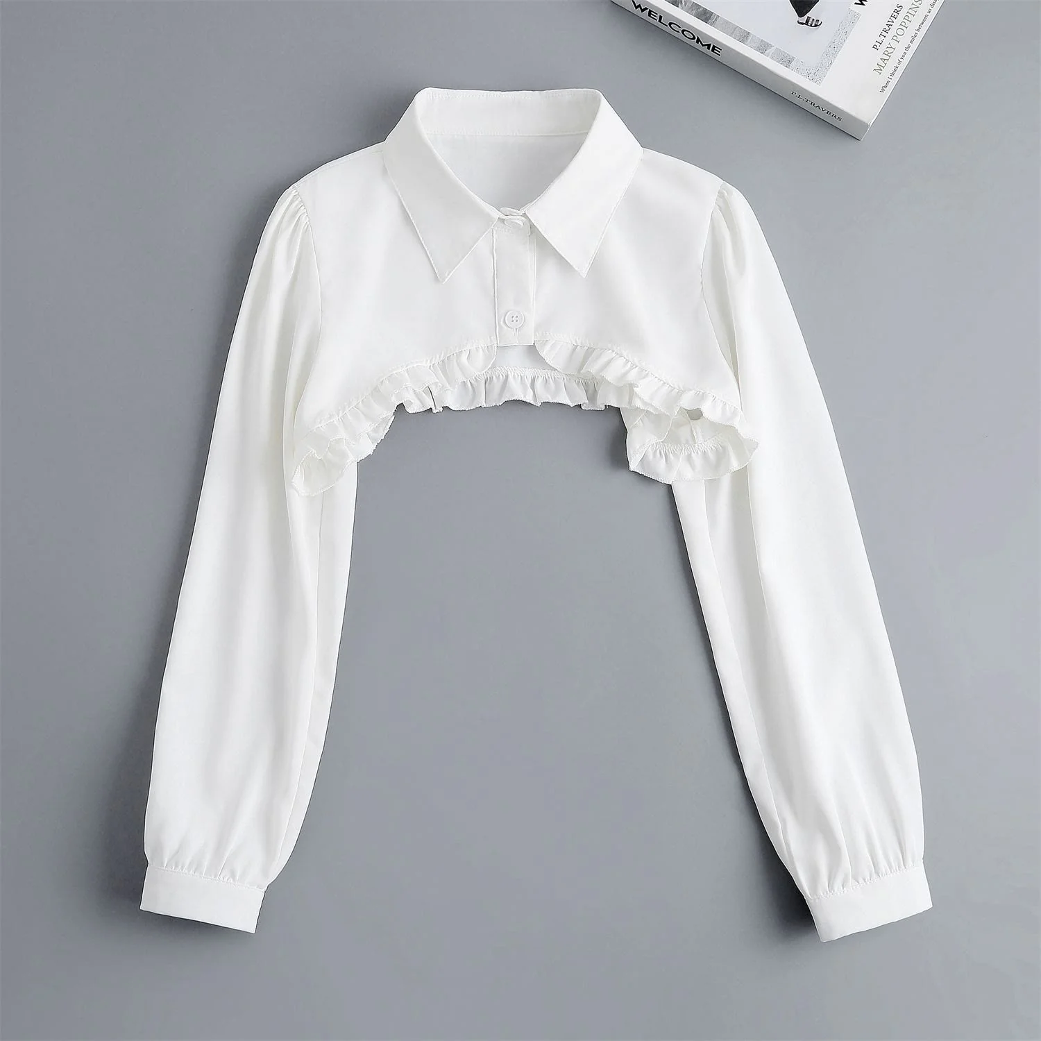 Short Capelet For Sunscreen Detachable Half Shirt Blouse - Image 9
