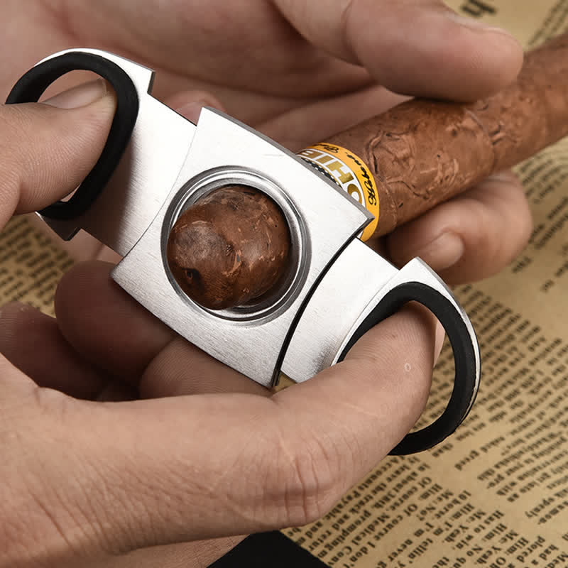 Silver Simple Cigar Guillotine Tool Cigar Cutter - Image 2