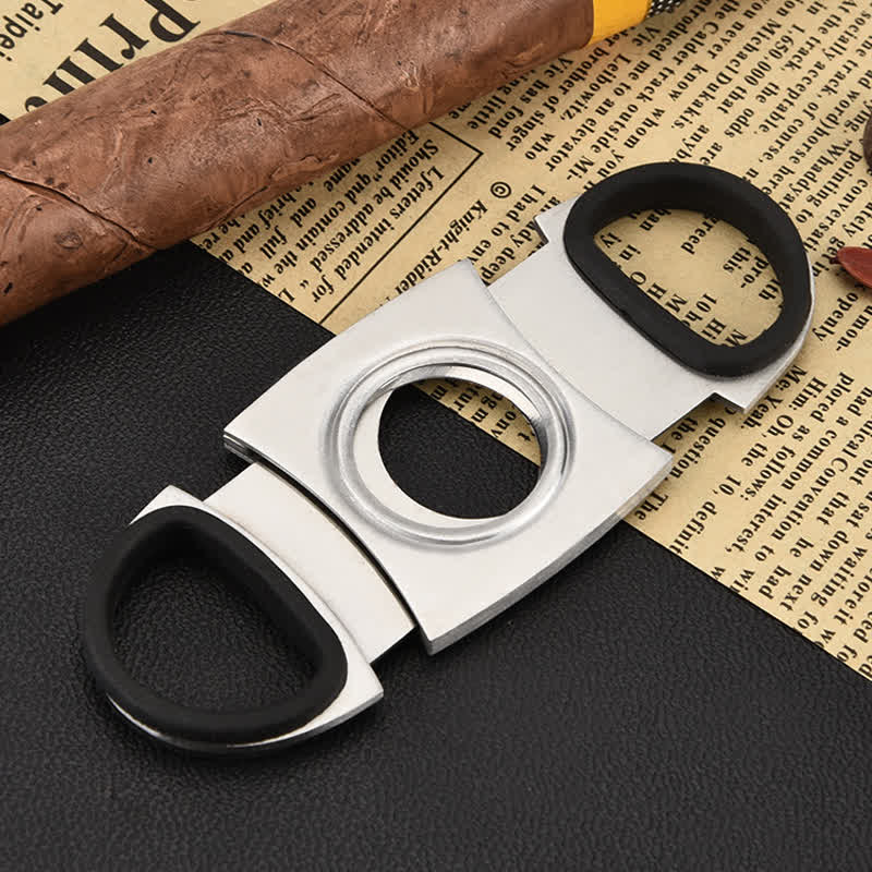 Silver Simple Cigar Guillotine Tool Cigar Cutter - Image 3