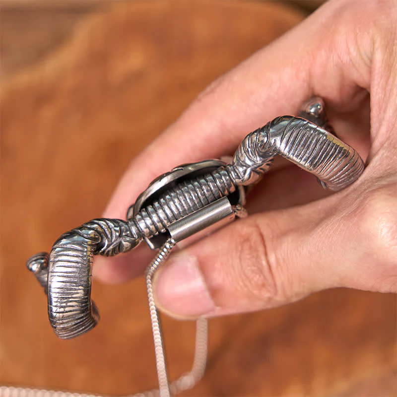Silver Skull Sheep D2 Stainless Steel  Knife Pendant Belt Buckle (Pre-Sale) - Image 7