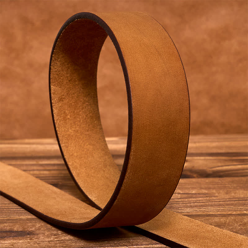Simple Chic Vintage Brass Square Buckle Leather Belt - Image 5