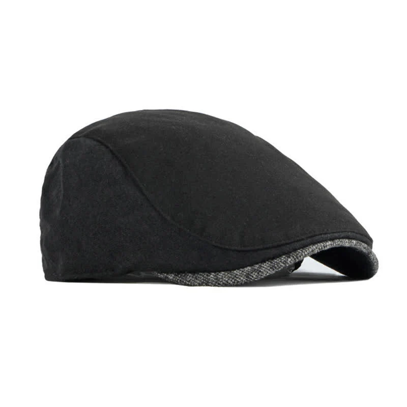 Simple Classic Patchwork Beret Hat - Image 10