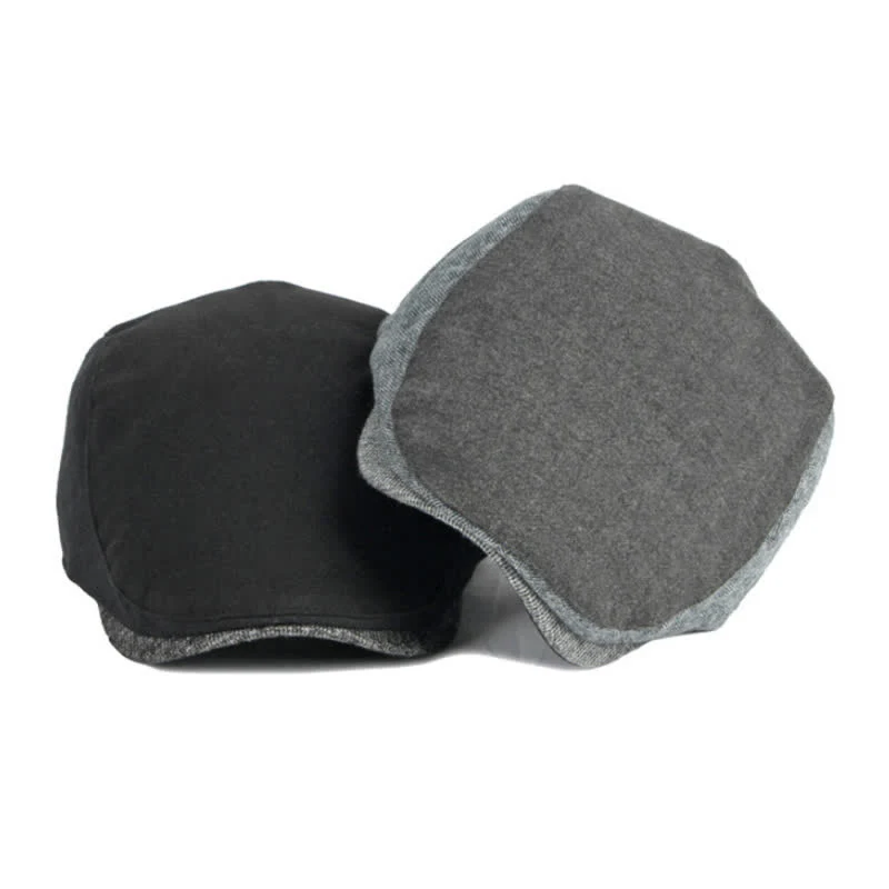 Simple Classic Patchwork Beret Hat - Image 2