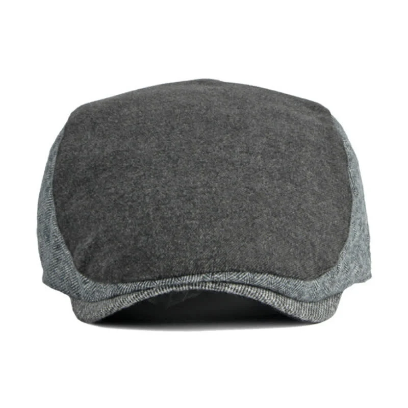 Simple Classic Patchwork Beret Hat - Image 3