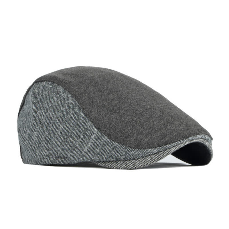 Simple Classic Patchwork Beret Hat - Image 4