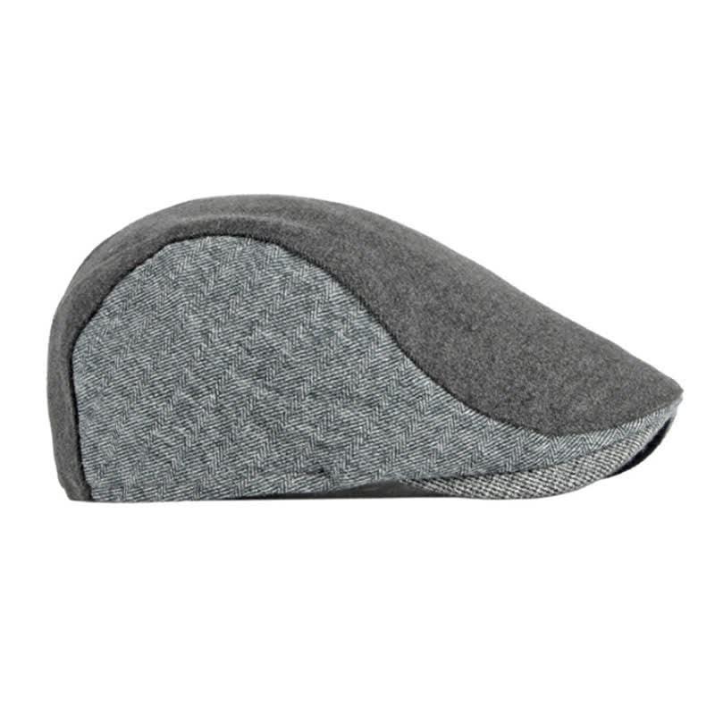 Simple Classic Patchwork Beret Hat - Image 5