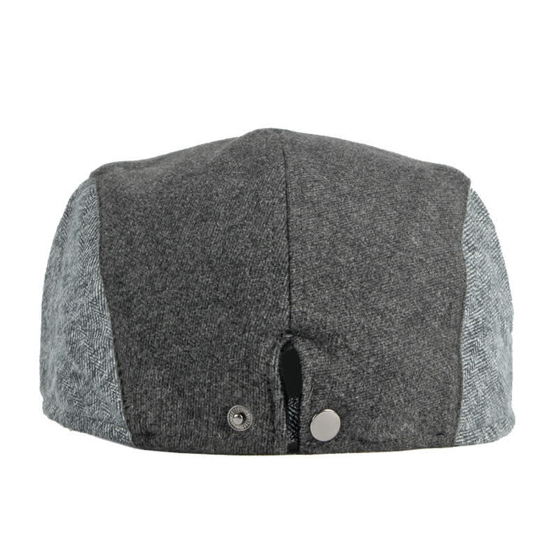 Simple Classic Patchwork Beret Hat - Image 6