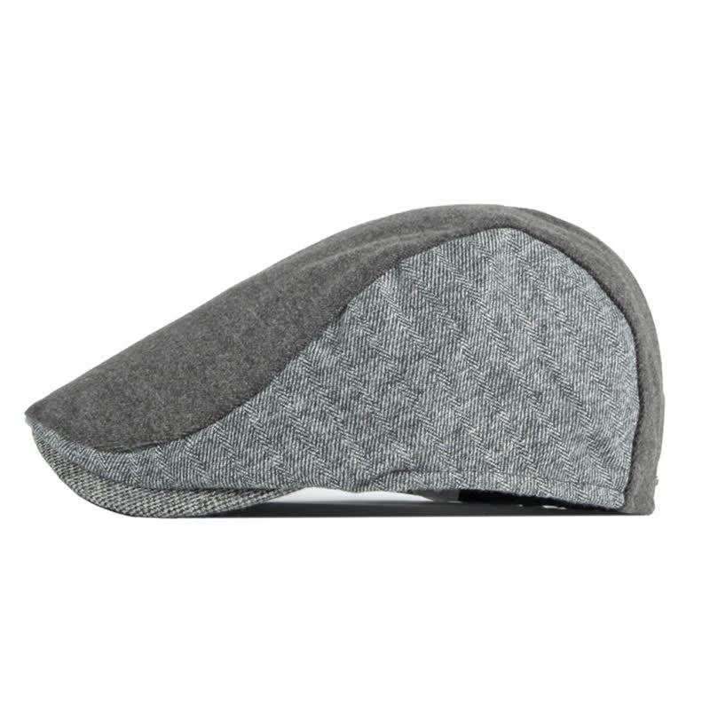 Simple Classic Patchwork Beret Hat - Image 7