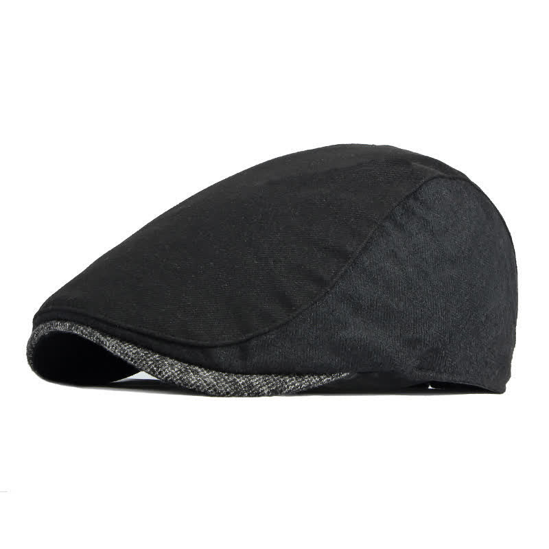Simple Classic Patchwork Beret Hat - Image 8