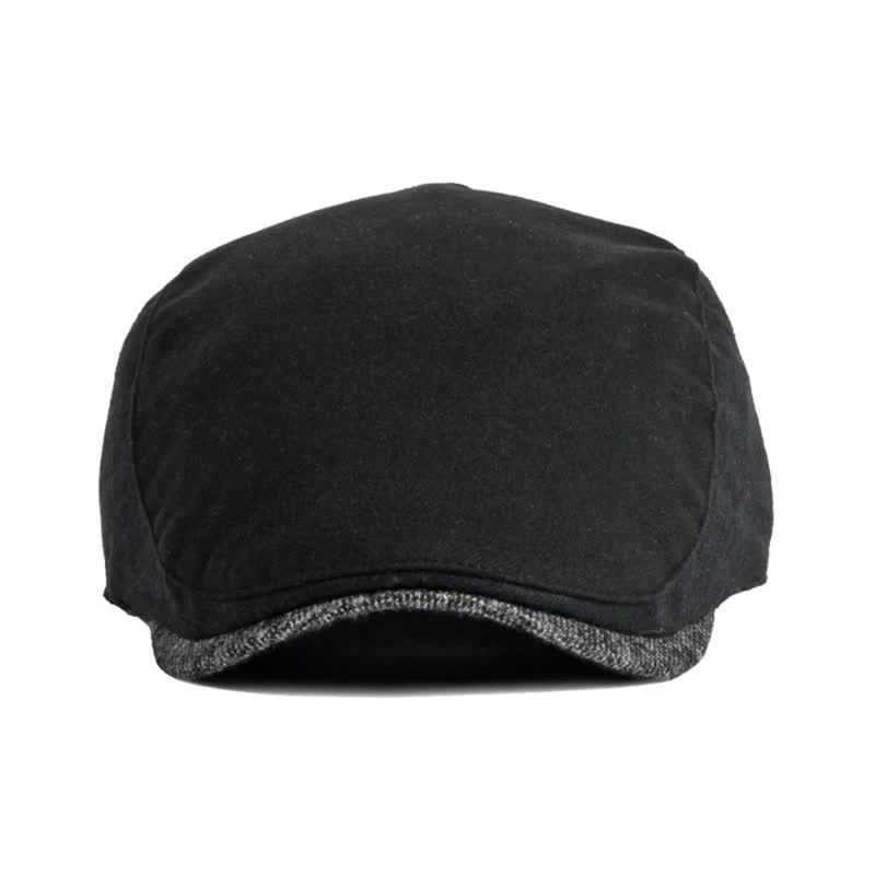 Simple Classic Patchwork Beret Hat - Image 9