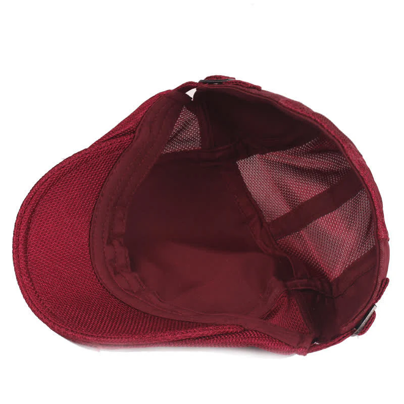 Simple Duckbill Striped Lightweight Beret Hat - Image 3