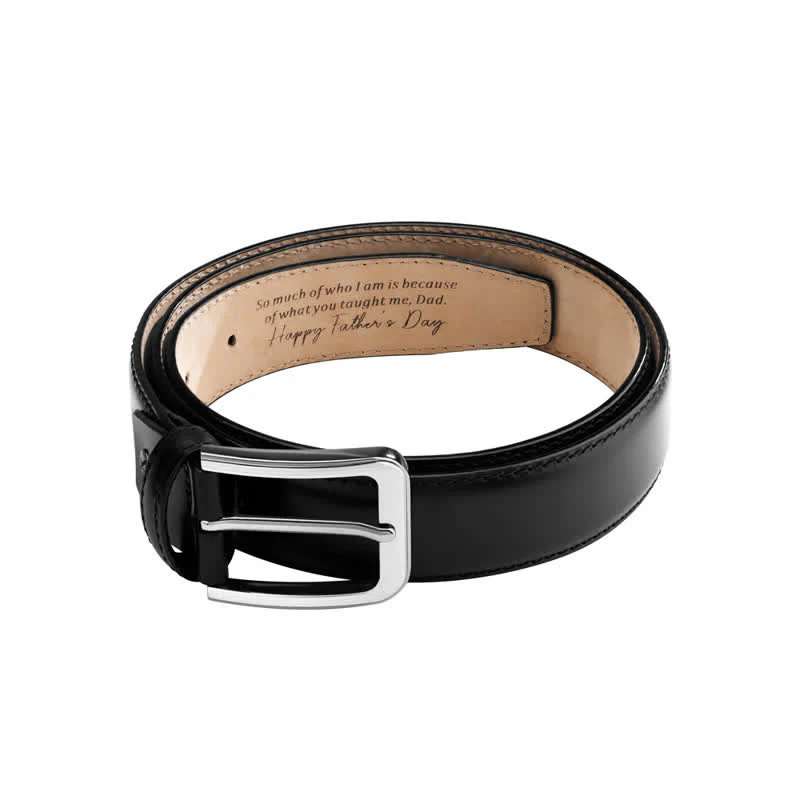 Simple Personalized Engraved Tip Custom Leather Belt - Image 3