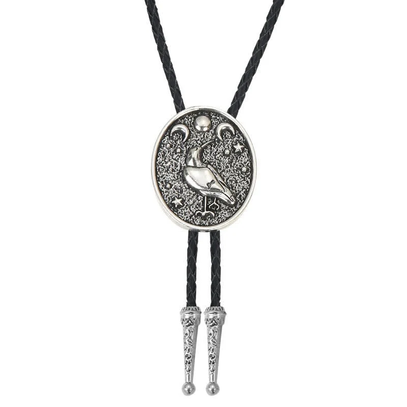 Simple Stars Moon Trendy Bird Bolo Tie - Image 6
