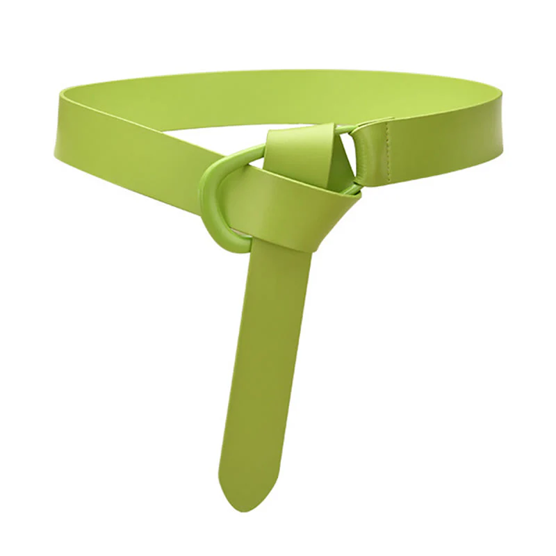Simple Wide Waist Belt For Women Leather Knot Belt - Image 14