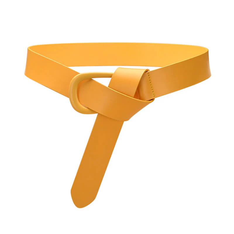 Simple Wide Waist Belt For Women Leather Knot Belt - Image 16