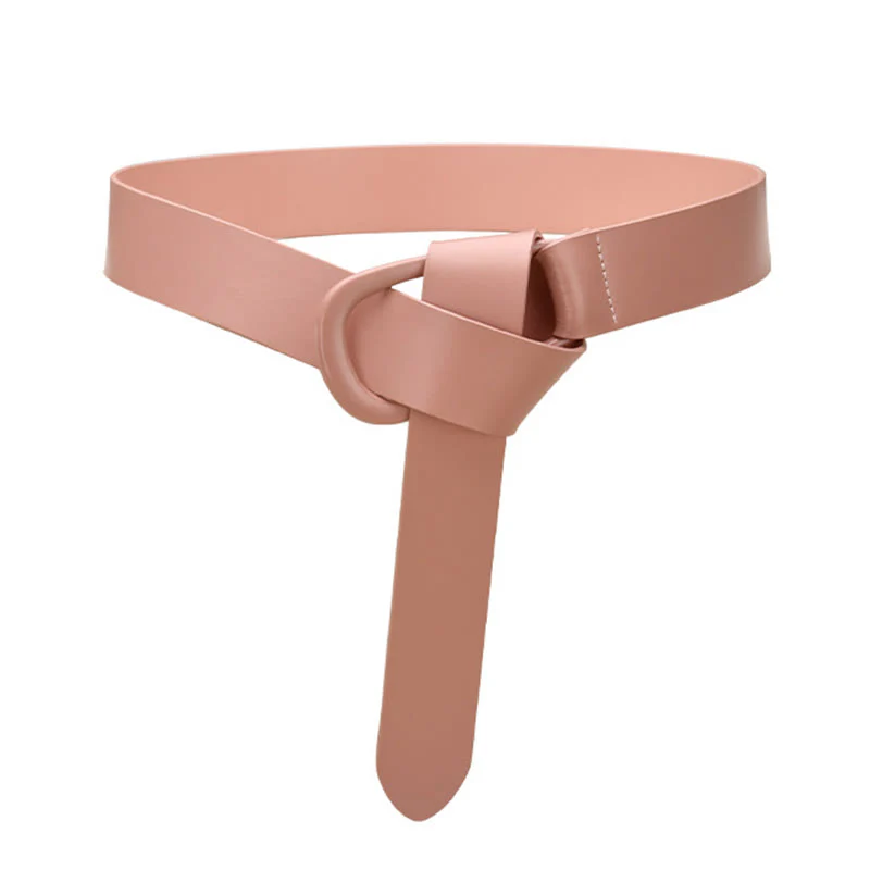 Simple Wide Waist Belt For Women Leather Knot Belt - Image 20