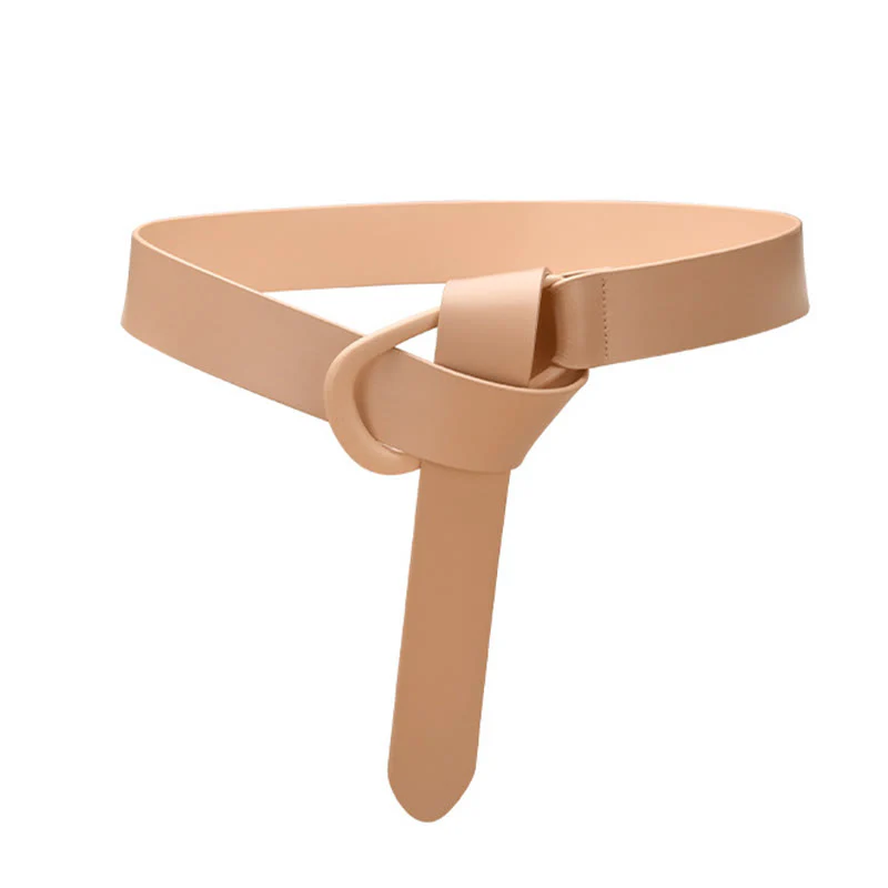 Simple Wide Waist Belt For Women Leather Knot Belt - Image 21