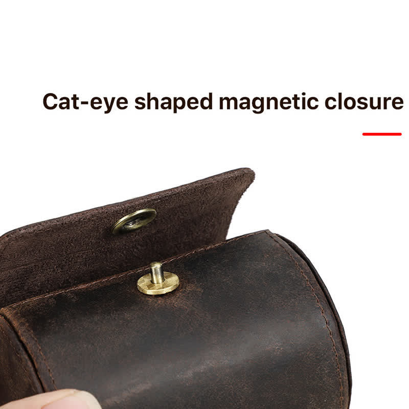 Single Necktie Retro Box Genuine Leather Case - Image 10