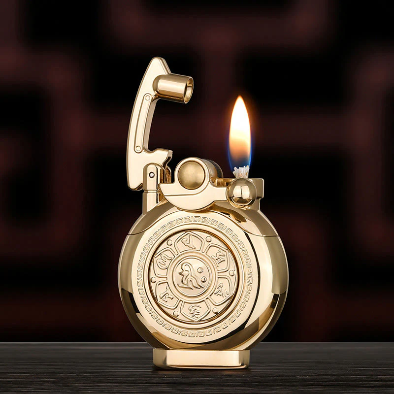 Six Character Mantra Rocker Arm Ignition Kerosene Lighter