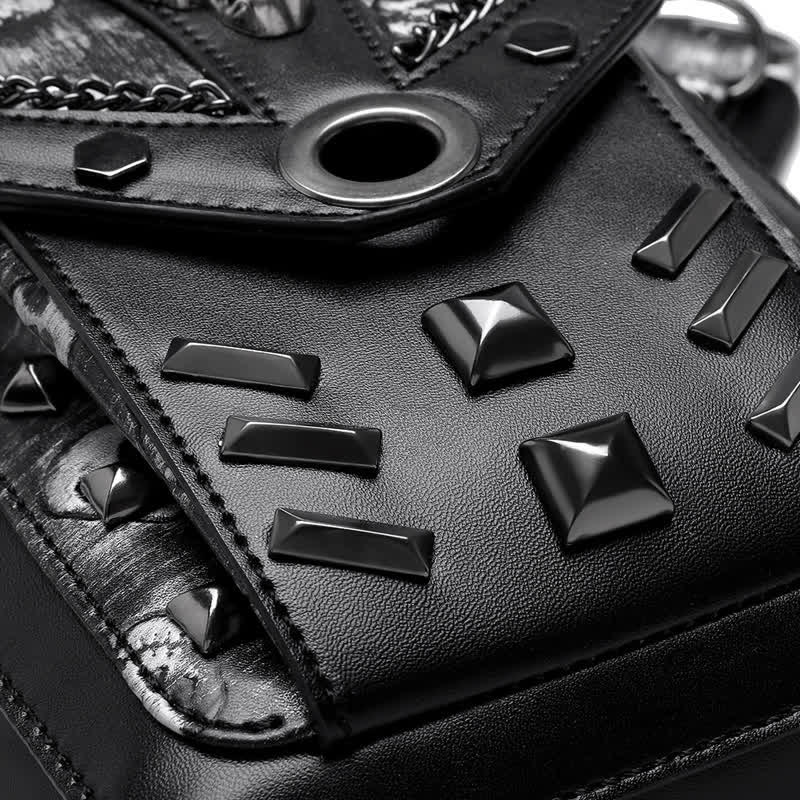 Skull Studs Decoration Steampunk Chain Waist Leg Bag - Image 14