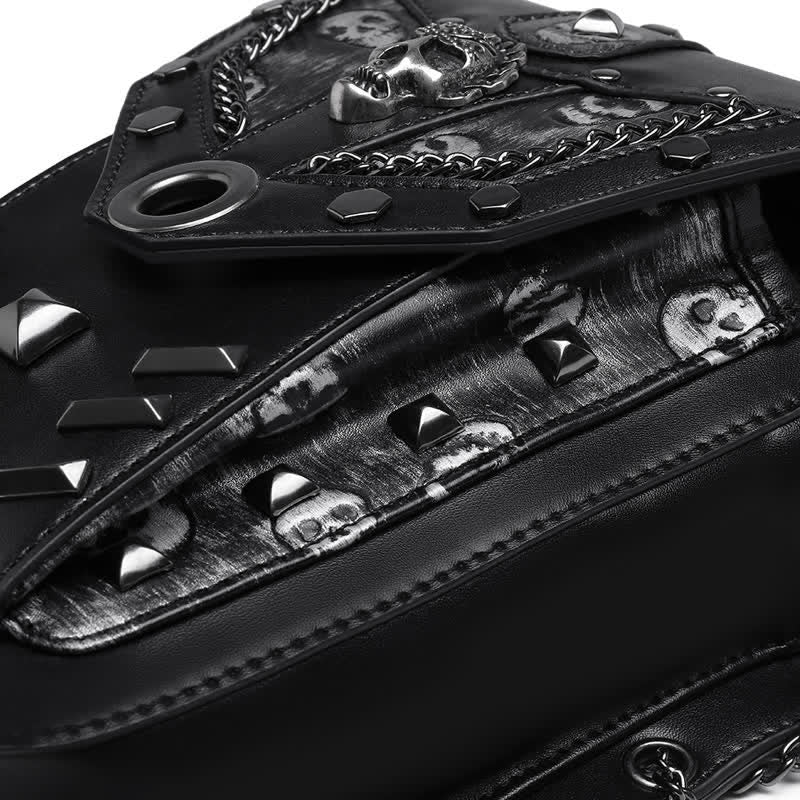 Skull Studs Decoration Steampunk Chain Waist Leg Bag - Image 15