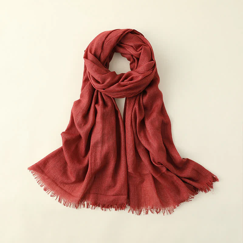Solid Color Crinkle Travel Wrap Thin Summer Scarf - Image 20