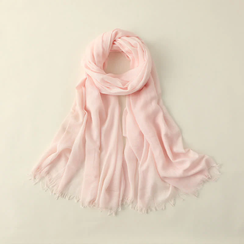 Solid Color Crinkle Travel Wrap Thin Summer Scarf - Image 24