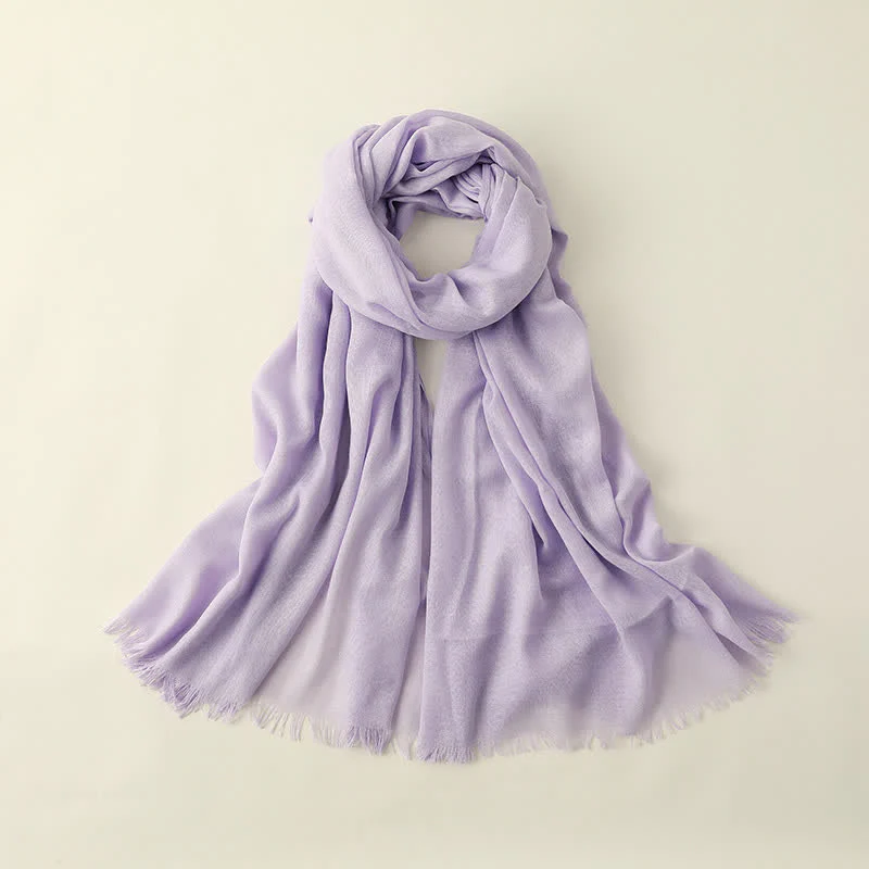 Solid Color Crinkle Travel Wrap Thin Summer Scarf - Image 37