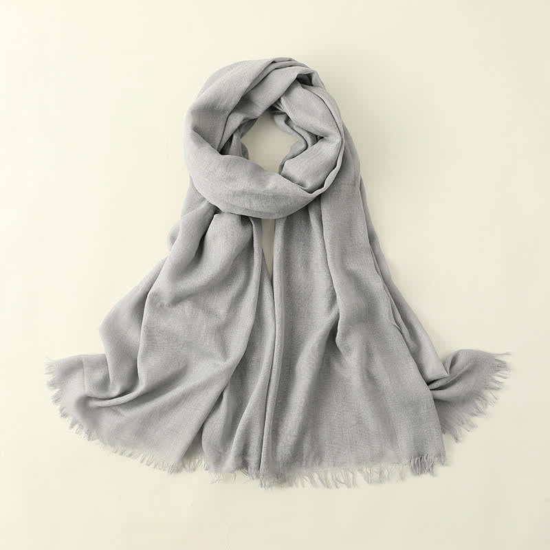Solid Color Crinkle Travel Wrap Thin Summer Scarf - Image 38
