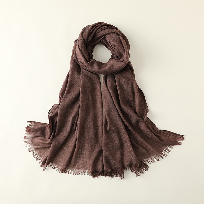 Solid Color Crinkle Travel Wrap Thin Summer Scarf - Image 39