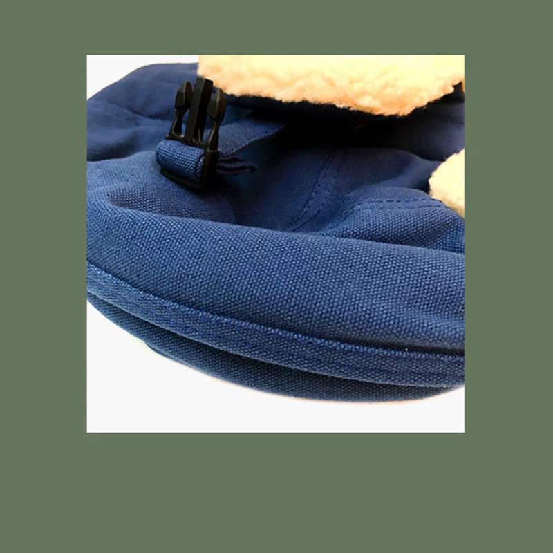 Solid Color Plush Inner Earmuffs Pilot Hat - Image 5