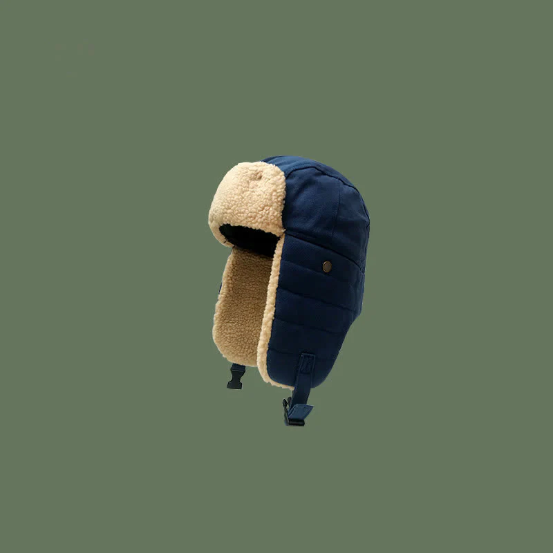 Solid Color Plush Inner Earmuffs Pilot Hat - Image 9