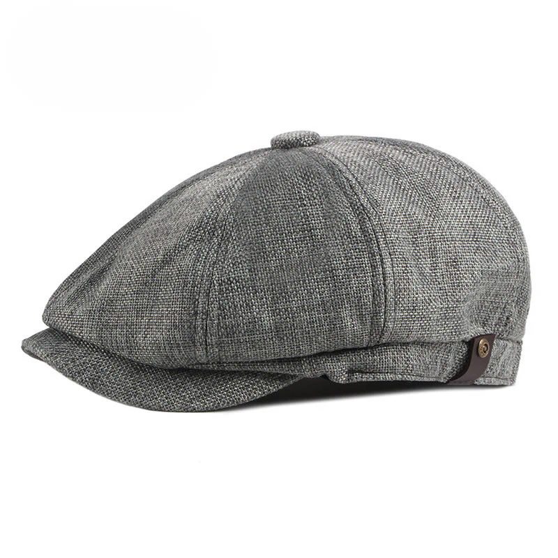 Solid Color Retro British Style Summer Beret Hat