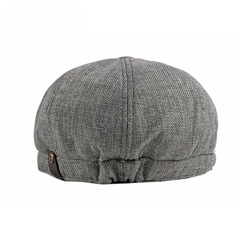 Solid Color Retro British Style Summer Beret Hat - Image 3