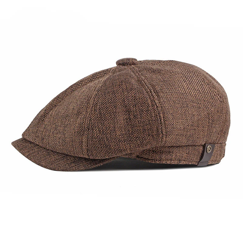 Solid Color Retro British Style Summer Beret Hat - Image 5