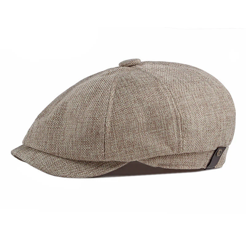 Solid Color Retro British Style Summer Beret Hat - Image 7