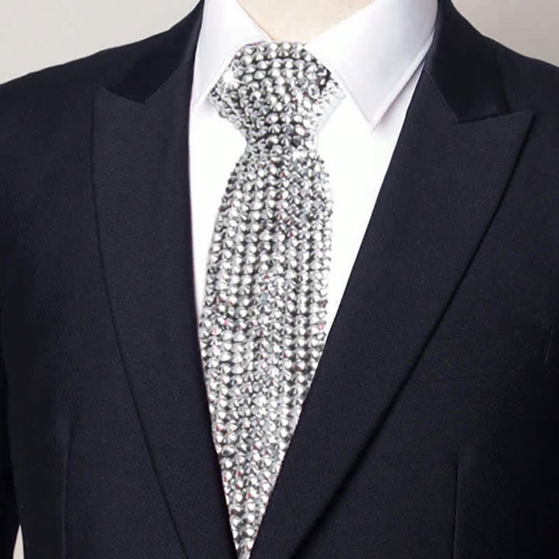 Sparkling Rhinestone Diamond-Style Creative Necktie - Image 3