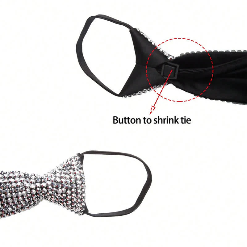 Sparkling Rhinestone Diamond-Style Creative Necktie - Image 5