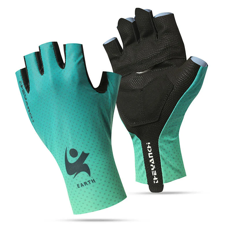 Sports Cycling Half Finger Anti-Slip Ice Silk Gloves - Image 11