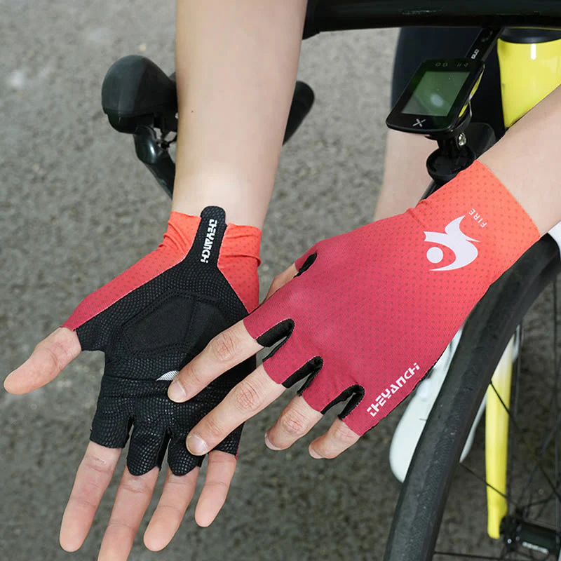 Sports Cycling Half Finger Anti-Slip Ice Silk Gloves - Image 4