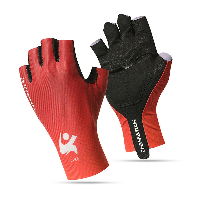 Sports Cycling Half Finger Anti-Slip Ice Silk Gloves - Image 9